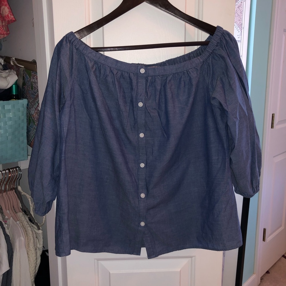 Target | Off-The-Shoulder Blue Shirt